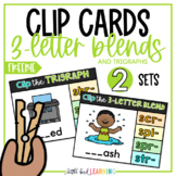 3-Letter Blends and Trigraphs Clip Cards | Print Version