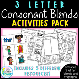 3 Letter Consonant Blends and Trigraphs Activities