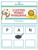 3 Letter Words Workbook (working with wooden letters) Free Sample