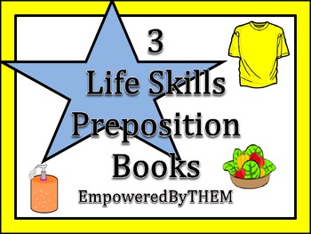 Preview of 3 Life Skills Preposition Books