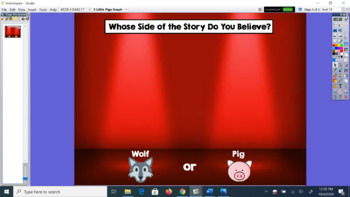 Preview of 3 Little Pigs & Big Bad Wolf Activinspire Graph Whose Story Do You Believe?