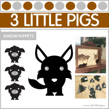 Preview of 3 Little Pigs Shadow Puppets