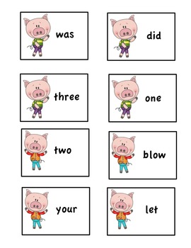 3 Little Pigs Sight Word game by Cynthia Taylor | TpT