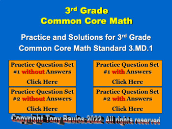 Preview of 3.MD.1 3rd Grade Math - Tell and Write Time Bundle w/ Google