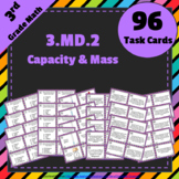 3.MD.2 Task Cards ★ Volume and Mass 3rd Grade Math Centers