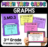 Picture Graphs and Bar Graphs Math Task Cards with Digital 3.MD.3