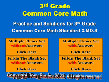 Preview of 3.MD.4 3rd Grade Math - Generate Measurement Data Using Rulers Bundle w/ Google