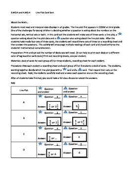 Preview of 3.MD.4 and 4.MD.4 Reading Line Plots