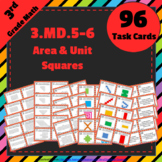3.MD.5 and 3.MD.6 Task Cards ★ Area and Unit Squares 3rd G