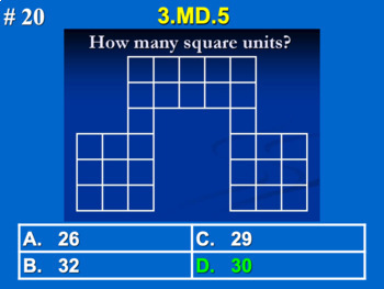 Preview of 3.MD.5 3rd Grade Math - Geometric Measurement & Square Unit Google Slide Set