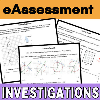 Preview of 3 MYP Mathematics eAssessment Practice Investigations