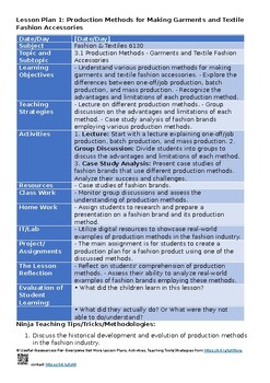 Preview of 3 Manufacture of garments and textile fashion accessories - O Level Fashion and