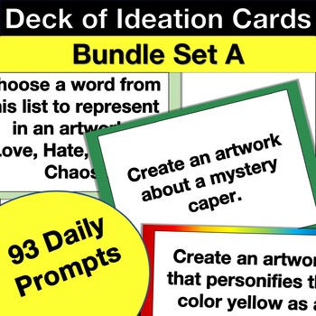 Preview of 3 Months of Daily Art Task Cards | Reflection, Color & Narrative