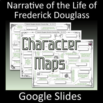 Preview of 3 NARRATIVE OF FREDERICK DOUGLASS Character Maps (Worksheet, Review) No Prep!