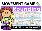 3.NBT.1 | Rounding to the Nearest 10 | PowerPoint | Movement Game