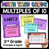 Multiplying by Multiples of 10 Math Task Cards with Digita