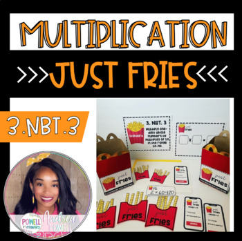 Preview of 3.NBT.3 Just Fries Activity- Multiply One-Digit by Multiples of 10