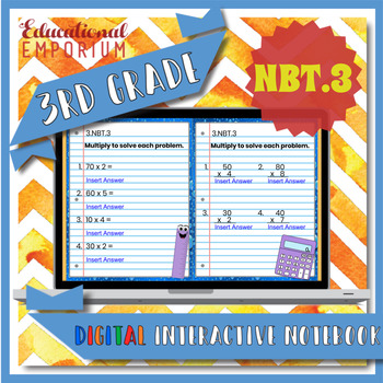 Preview of 3.NBT.3 Interactive Notebook: Multiply by Multiples of 10 for Google Classroom™