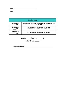 Preview of 3.NBT.A.1, 3.NBT.A.2, 3.NBT.A.3 Test!