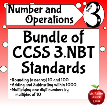Preview of 3.NBT Number and Operations in Base Ten Bundle Third Grade Math Centers