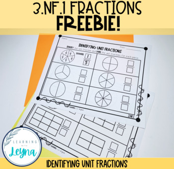 Preview of 3rd Grade Fractions (NF.1) Identifying Unit Fractions FREEBIE