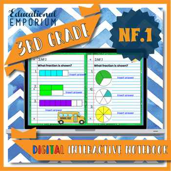 Preview of 3.NF.1 Interactive Notebook: Understanding Fractions for Google Classroom™