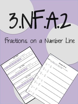 Preview of 3.NF.A.2 - Fractions on Number Lines - Third Grade