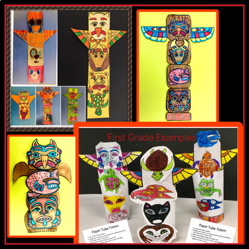 Preview of 3 Native American Totem Style Welcome Pole Bundle, Student CHOICE Lessons!