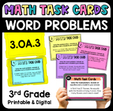 Multiplication and Division Word Problems Math Task Cards 