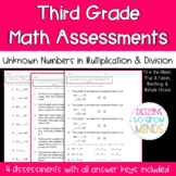 3.OA.4 Assessments Unknown Numbers in Division and Multiplication