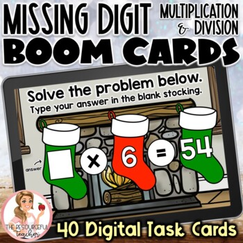 Preview of 3.OA.4 - Finding Unknown Factors Multiplication and Division BOOM Cards