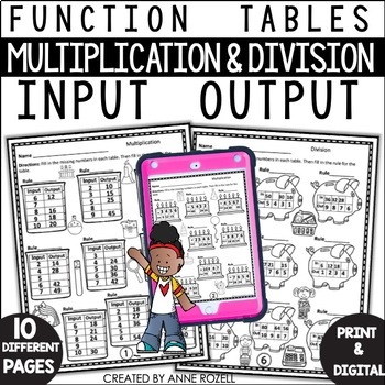 Preview of Function Tables Multiplication and Division Input Output Tables + Digital Option