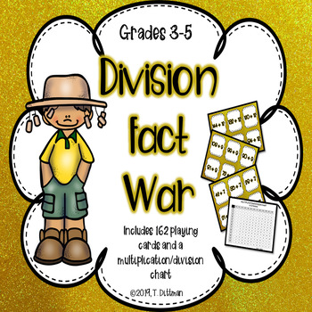 Preview of 3.OA.A.3 Division Fact War Card Game