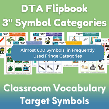 Preview of 3" PCS Picture Symbol Displays for the Classroom-DTA AAC Flipbook 2.0