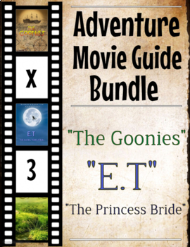 Preview of 3 Pack Bundle - Adventure Movie Guide Questions + Activities