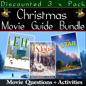 Preview of 3 Pack Bundle - Christmas Movie Guide Questions + Extra Activities - Part 3