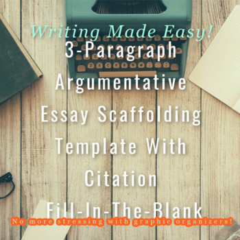 Preview of 3 Paragraph Argumentative Essay Scaffold