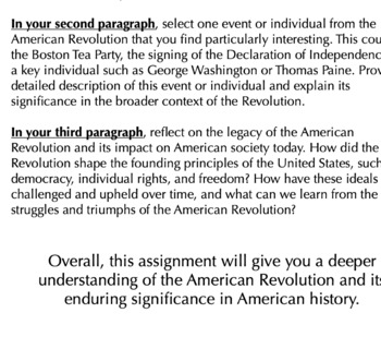 short essay on american revolution