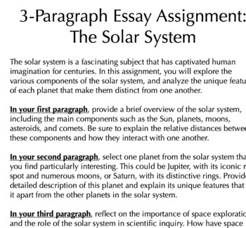 solar system introduction essay