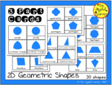 2D Shapes: 3-Part Cards + Book Making (Montessori Geometri