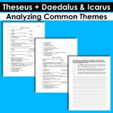 3 Part Mythology Quiz: Theseus, Daedalus & Icarus, & Analy