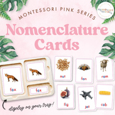 Montessori Nomenclature Cards, Pink Series, CVC words, Sho