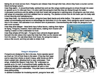 primary homework help penguin adaptation