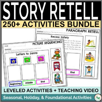 Preview of Picture & Short Story Sequencing Activities, Kindergarten 1st 2nd Speech therapy
