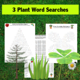 3 Plant Themed Words Searches!