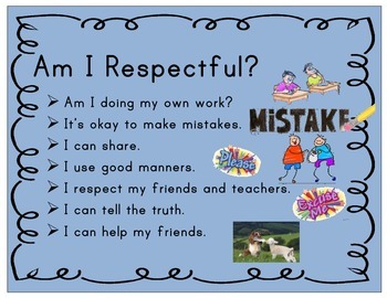 Preview of 3 R's Respectful - Resourceful - Responsible - Character Education