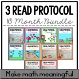 3 Read Protocol {Close Reads of Math Stories} Ten Month Bundle