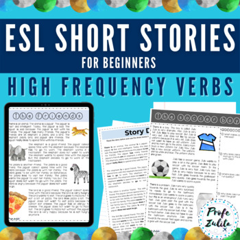 Preview of 3 Reading Comprehension Stories & Activities Level: Beginner + ESL Newcomer