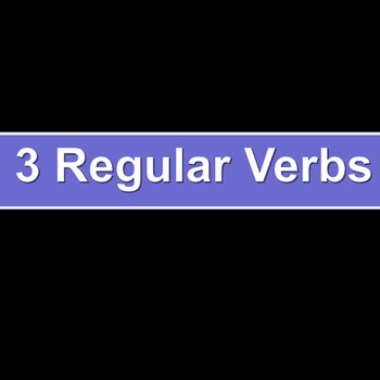 3 Regular and 5 Irregular Verbs in French by Meg Coursey | TpT