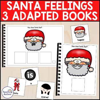 Preview of 3 Santa Feelings Adapted Books for Special Education | Christmas Adapted Books
